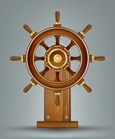 Vetor da roda dos navios de madeira