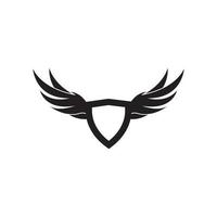 modelo de vetor de logotipo de asas de pássaro