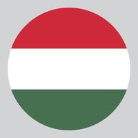 ilustração em forma de círculo plano da bandeira da Hungria vetor