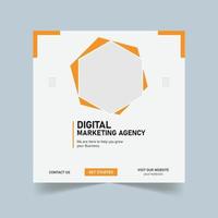 cartaz de agência de marketing digital para postagem no instagram de mídia social vetor