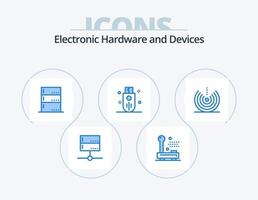 design de ícones do pacote de ícones azuis de dispositivos 5. grudar. memória. equipamento. dispositivos. dispositivos vetor