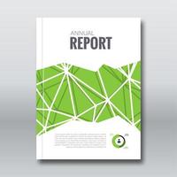 relatório de capa negócios triângulo colorido padrão geométrico poligonal fundo de design verde, revista de capa, modelo de capa de livro de brochura, ilustração vetorial vetor