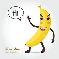 ilustração vetorial de desenho animado de banana vetor