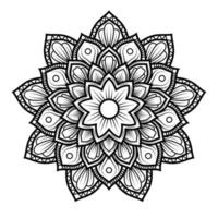 vetor de design de arte mandala, padrão circular de flor, pode ser usado para decoração, página de livro para colorir, hena, tatuagem.