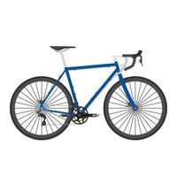 bicicleta com cor azul, vetor de ilustração de bicicleta de estrada, isolado no fundo branco