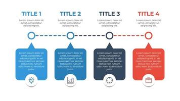 elemento infográfico com 4 opções, etapas, processos, lista, ponto. vetor