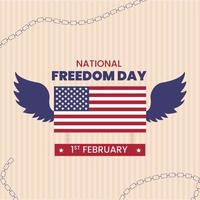 ilustração vetorial do dia nacional da liberdade, bandeira americana vetor