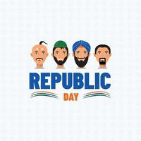 dia da república da índia vector livre
