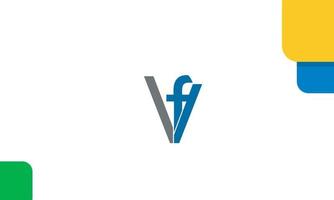 letras do alfabeto iniciais monograma logotipo vf, fv, v e f vetor