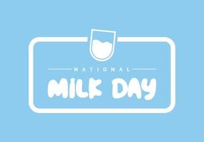 cartaz do dia nacional do leite isolado em fundo azul comemorado em 11 de janeiro. vetor