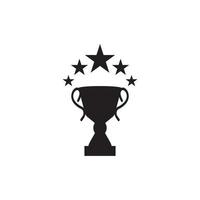 modelo de vetor de logotipo de silhueta negra de troféu