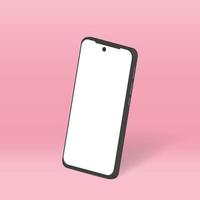 smartphone de tela em branco branco vetor 3d