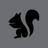 esquilo de logotipo de carta animal simples vetor