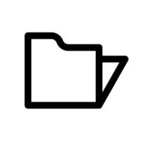 linha de ícone de pasta de escritório isolada no fundo branco. ícone liso preto fino no estilo de contorno moderno. símbolo linear e traço editável. ilustração em vetor curso perfeito simples e pixel.