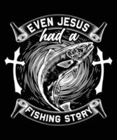 até jesus tinha uma história de pesca vetor