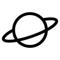 linha de ícone do planeta isolada no fundo branco. ícone liso preto fino no estilo de contorno moderno. símbolo linear e traço editável. ilustração em vetor curso perfeito simples e pixel.