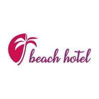 ilustração vetorial de design de logotipo de hotel de praia vetor