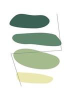 ilustração vetorial minimalista abstrata verde, fundo para decoração de parede. vetor