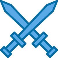 design de ícone de vetor de espadas