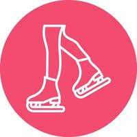 design de ícone de vetor de patinação artística