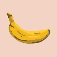 ilustração de fruta banana amarela fresca vetor