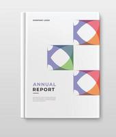 design de modelo de relatório anual de capa de livro de negócios vetor