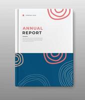 modelo de design de livro de capa de relatório anual de negócios vetor