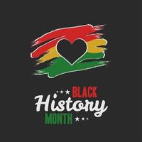 cartaz simples do mês da história negra afro-americana para postagem em mídia social, cartão de felicitações e campanha vetor