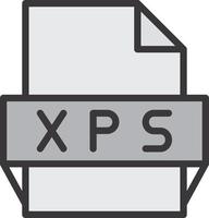 ícone de formato de arquivo xps vetor