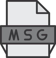 ícone de formato de arquivo msg vetor