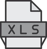 ícone de formato de arquivo xls vetor