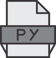 ícone de formato de arquivo py vetor