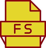 ícone de formato de arquivo fs vetor