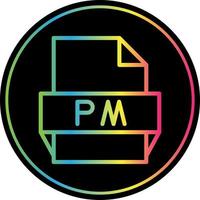 pm ícone de formato de arquivo vetor