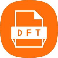 ícone de formato de arquivo dft vetor