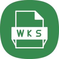 wks ícone de formato de arquivo vetor