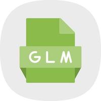 ícone de formato de arquivo glm vetor