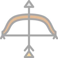 design de ícone de vetor de arco e flecha