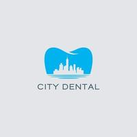 vetor de design de logotipo odontológico da cidade