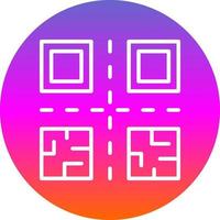 design de ícone vetorial de código qr vetor