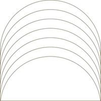 ilustração de meio círculo monolinha vetor