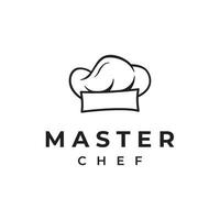 chef profissional ou design de modelo de logotipo de chapéu de chef de cozinha. logotipo para negócios, cozinheiro doméstico e chef de restaurante. vetor