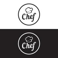 chef profissional ou design de modelo de logotipo de chapéu de chef de cozinha. logotipo para negócios, cozinheiro doméstico e chef de restaurante. vetor