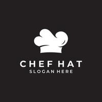 chef profissional ou design de modelo de logotipo de chapéu de chef de cozinha. logotipo para negócios, cozinheiro doméstico e chef de restaurante. vetor