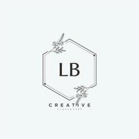 arte do logotipo inicial do vetor de beleza lb, logotipo de caligrafia da assinatura inicial, casamento, moda, joalheria, boutique, floral e botânico com modelo criativo para qualquer empresa ou negócio.