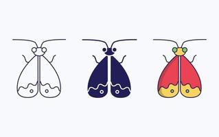 ícone de ilustração vetorial de mariposa vetor