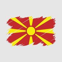 vetor de escova de bandeira da macedônia do norte