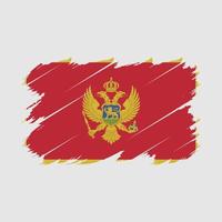 vetor de escova de bandeira de montenegro