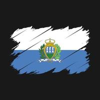 vetor de escova de bandeira de san marino