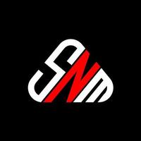 design criativo do logotipo da carta snm com gráfico vetorial, logotipo simples e moderno do snm. vetor